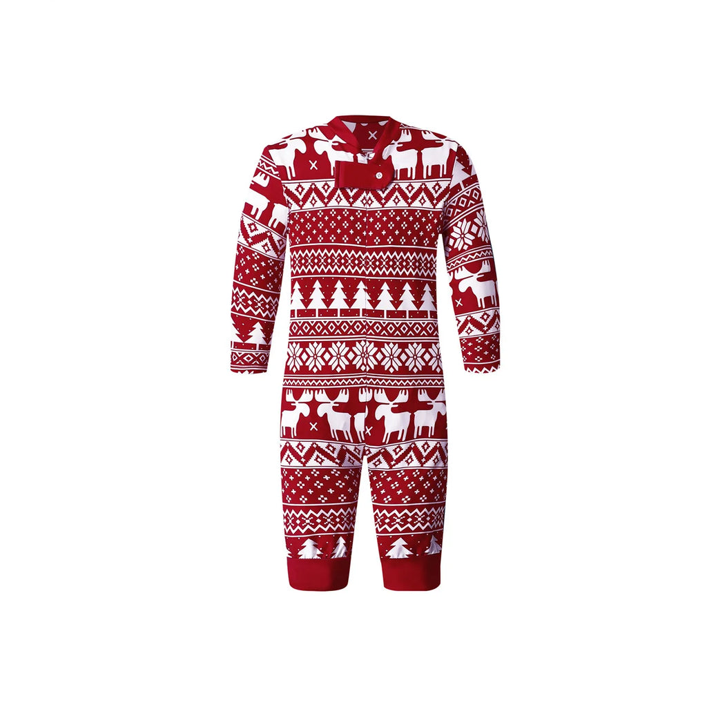Matching Family Christmas Pajamas – Nordic Reindeer Holiday Set for Dad, Mom, Kids & Baby