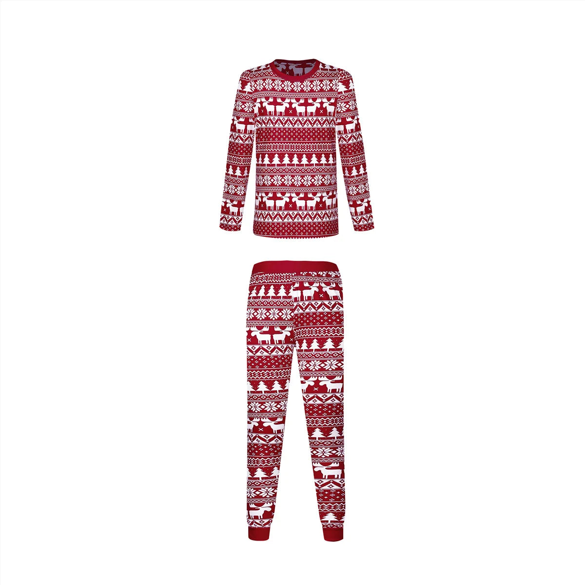 Matching Family Christmas Pajamas – Nordic Reindeer Holiday Set for Dad, Mom, Kids & Baby