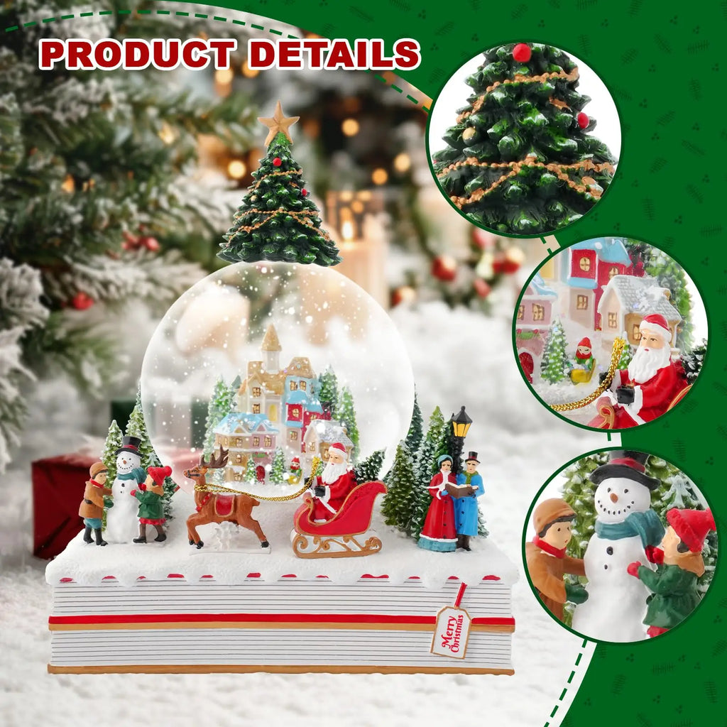 Musical Christmas Snow Globe – 4.7" Crystal Ball Holiday Gift & Decor