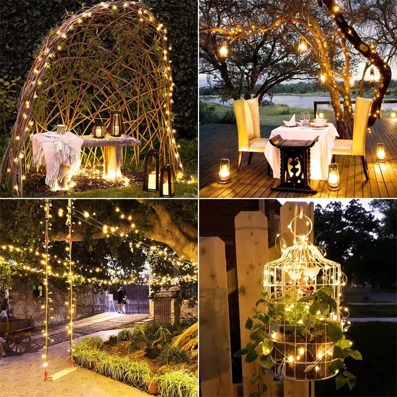Solar String Lights Outdoor Waterproof – Warm White or Multicolor Fairy Lights for Garden, Trees & Patio