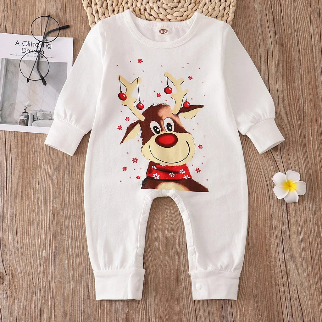 Matching Family Christmas Pajamas – Plaid Reindeer Set for Dad, Mom, Kids & Baby