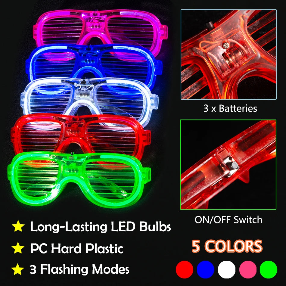 Mega Glow Party Kit – 250 Pieces with LED Foam Glow Sticks, Light-Up Glasses, Glow Sticks & Bunny Ears
