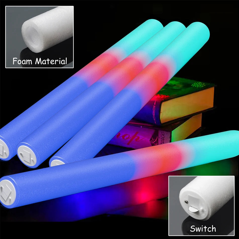 Mega Glow Party Kit – 250 Pieces with LED Foam Glow Sticks, Light-Up Glasses, Glow Sticks & Bunny Ears