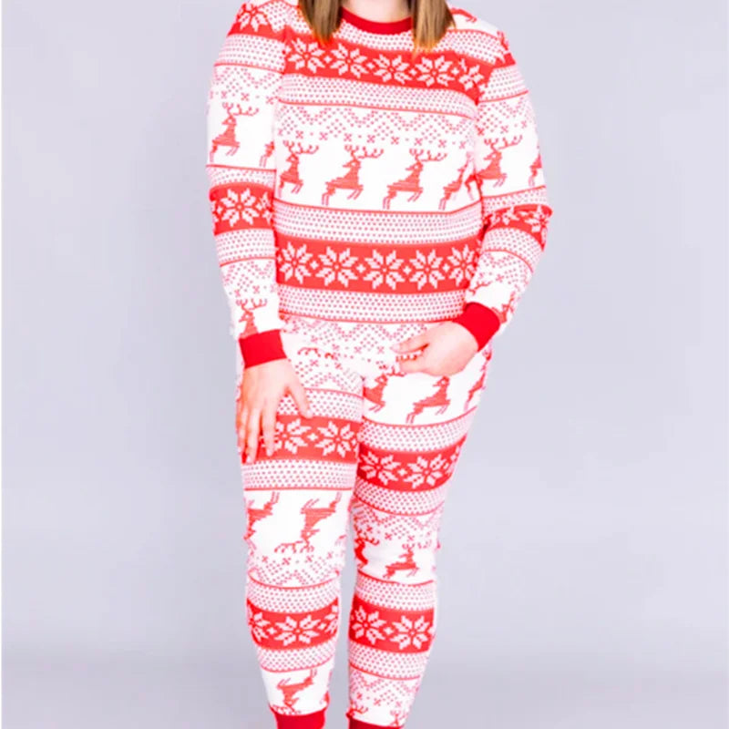 Matching Family Christmas Pajamas – Nordic Reindeer Holiday Set for Dad, Mom, Kids & Baby