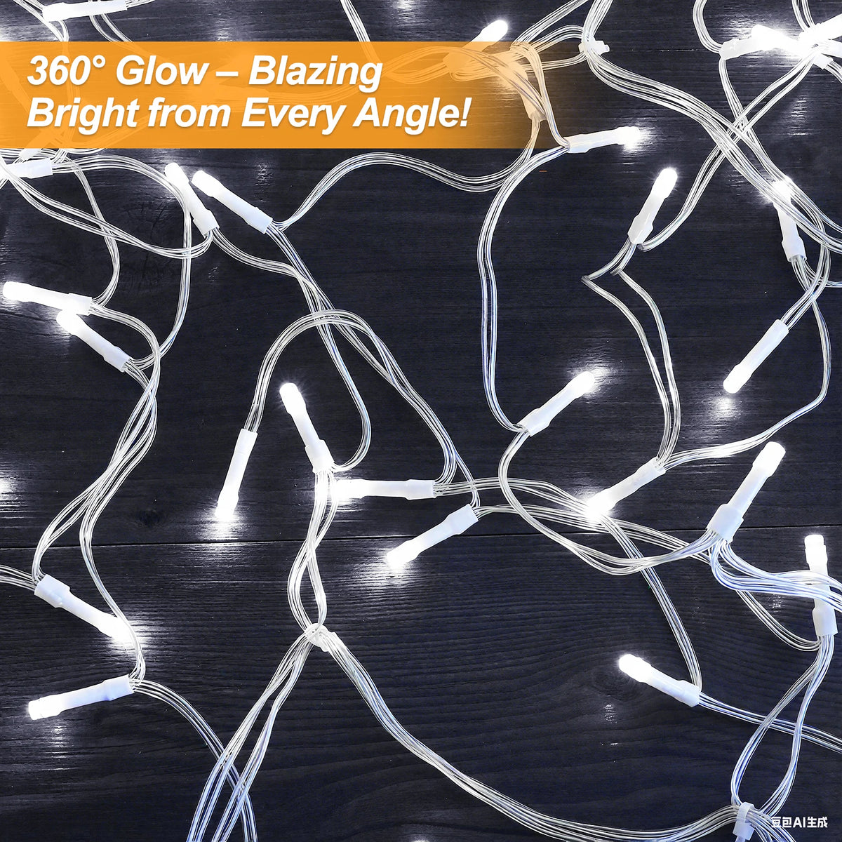 39.4 ft Christmas String Lights – 480 LEDs with 8 Modes, Timer & Memory