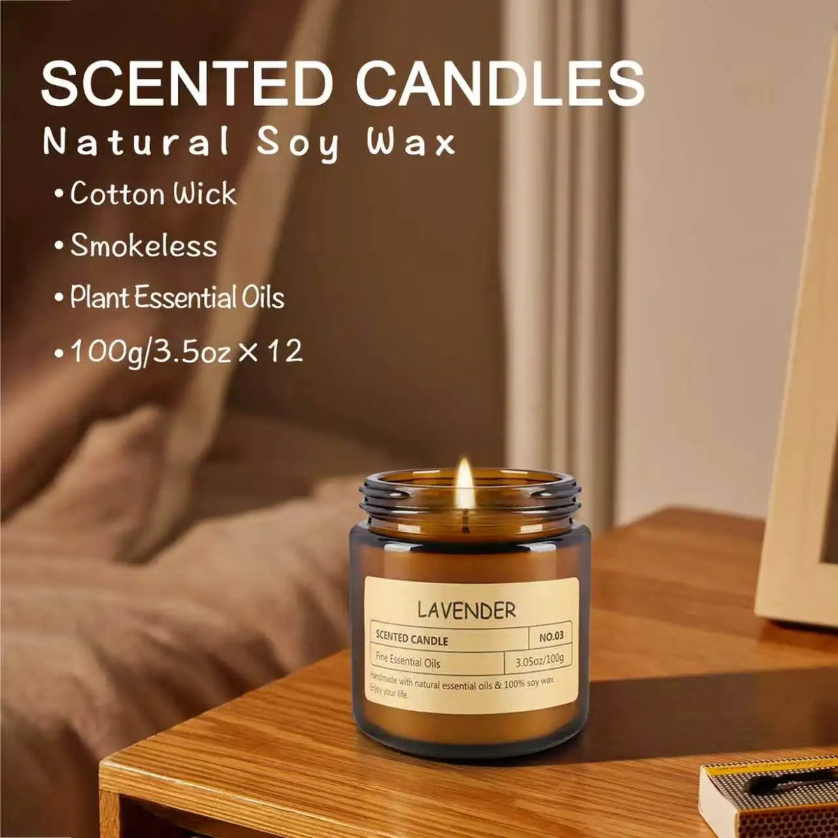 12-Piece Scented Soy Candle Gift Set – Perfect Christmas Gift