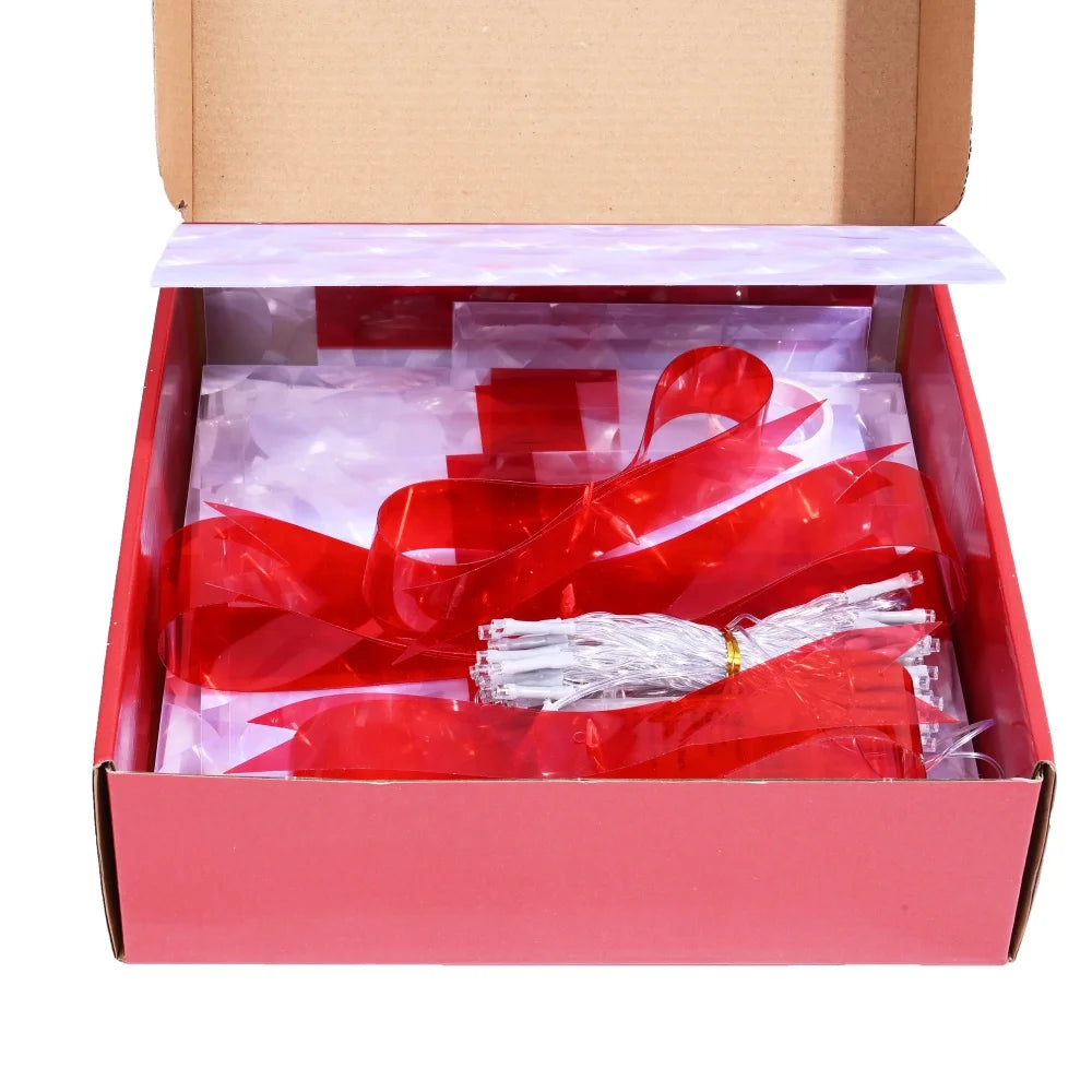 Set of 3 Lighted Christmas Gift Box Decorations – 6 to 10 in