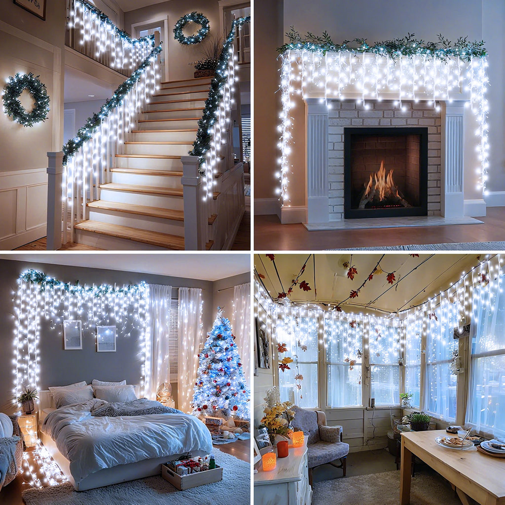 39.4 ft Christmas String Lights – 480 LEDs with 8 Modes, Timer & Memory