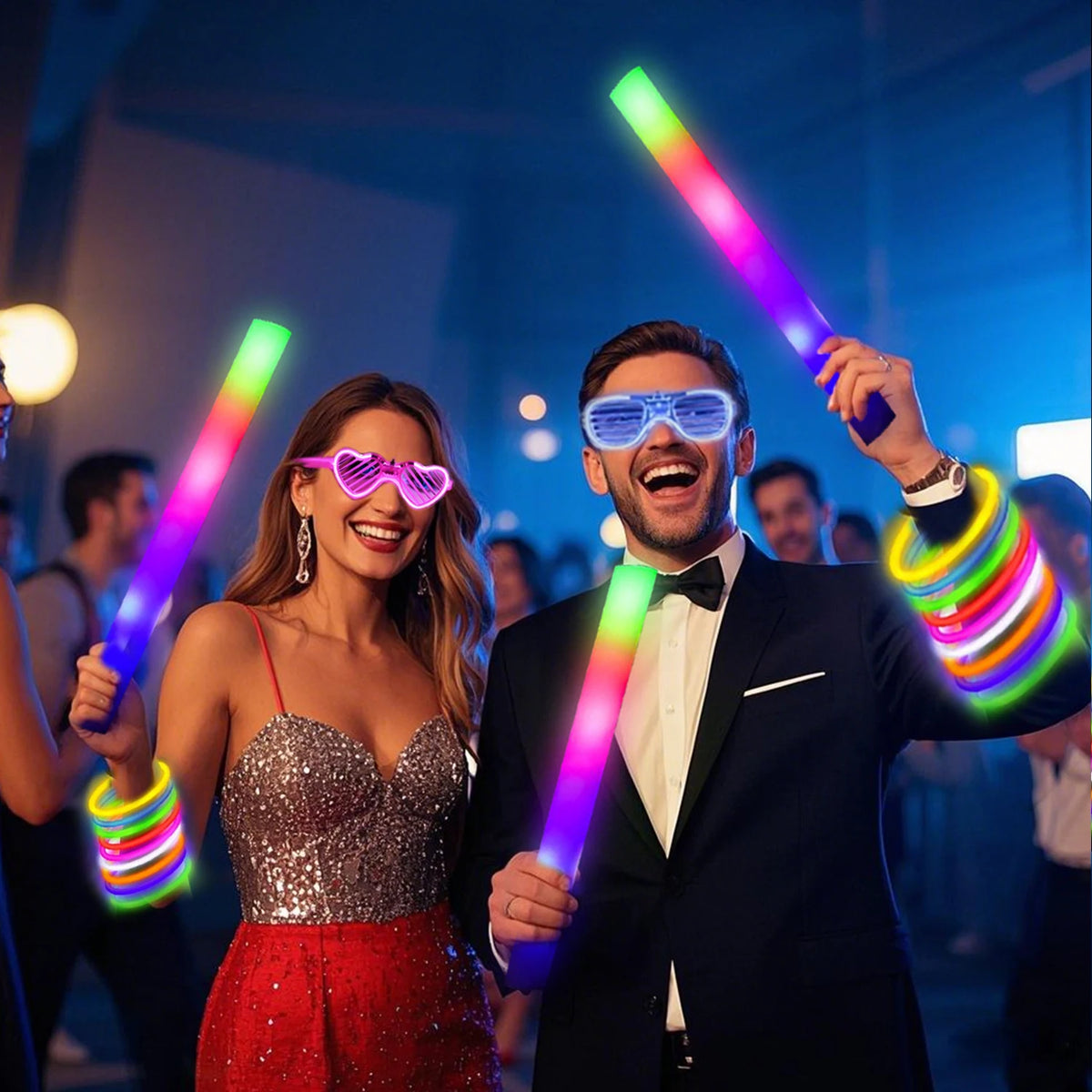 Ultimate Glow Party Kit – 168 Pieces with LED Glasses, Foam Glow Sticks, Finger Lights & Glow Sticks