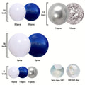 129-Piece Navy Blue & Silver Balloon Garland Arch Kit – New Year's Eve Party Decorations