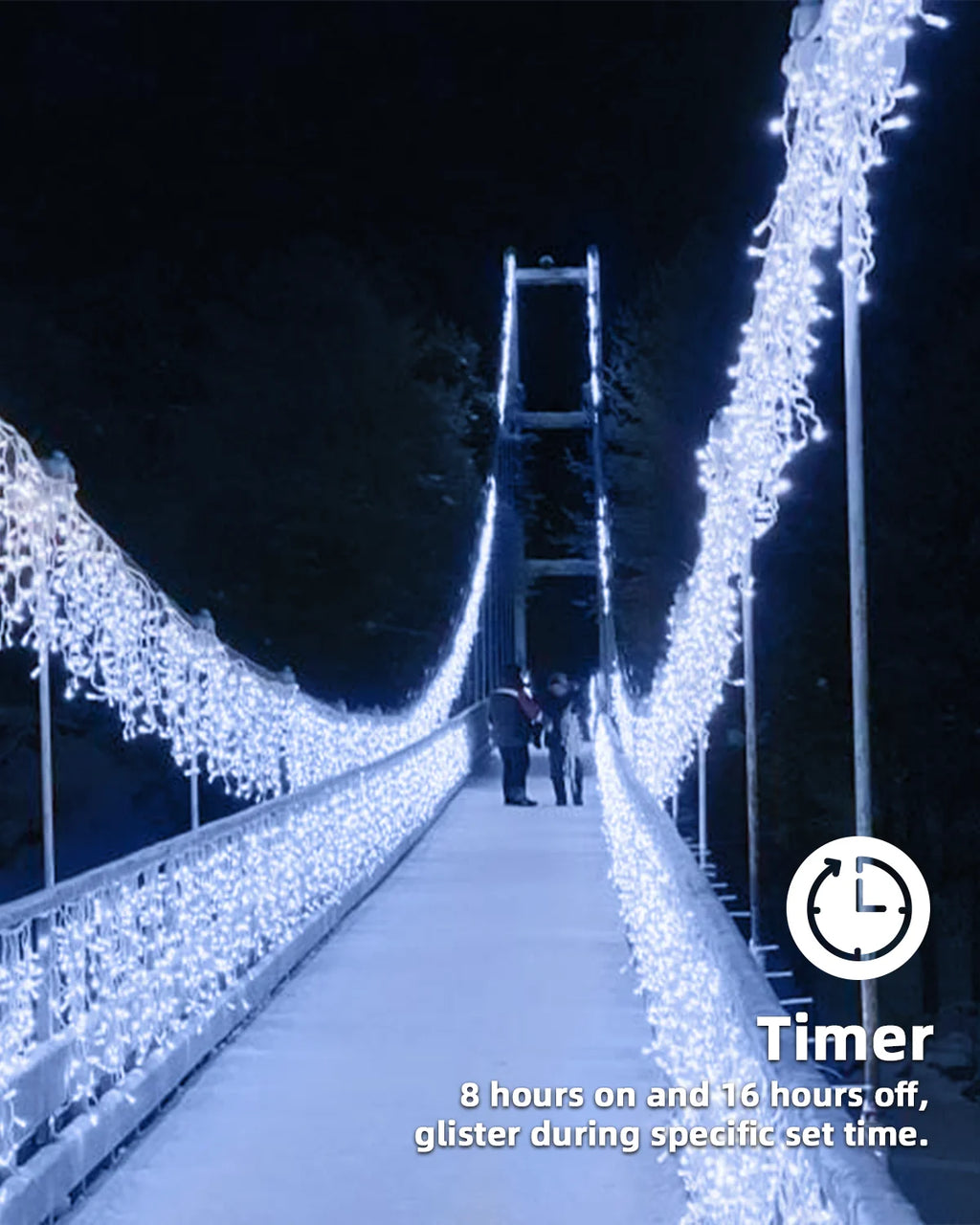 39.4 ft Christmas String Lights – 480 LEDs with 8 Modes, Timer & Memory