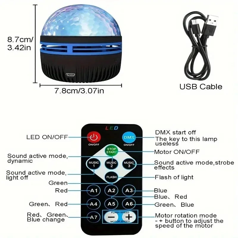 Ocean Wave Projector Night Light – RGB Water Ripple Ceiling Lamp for Bedroom & Parties