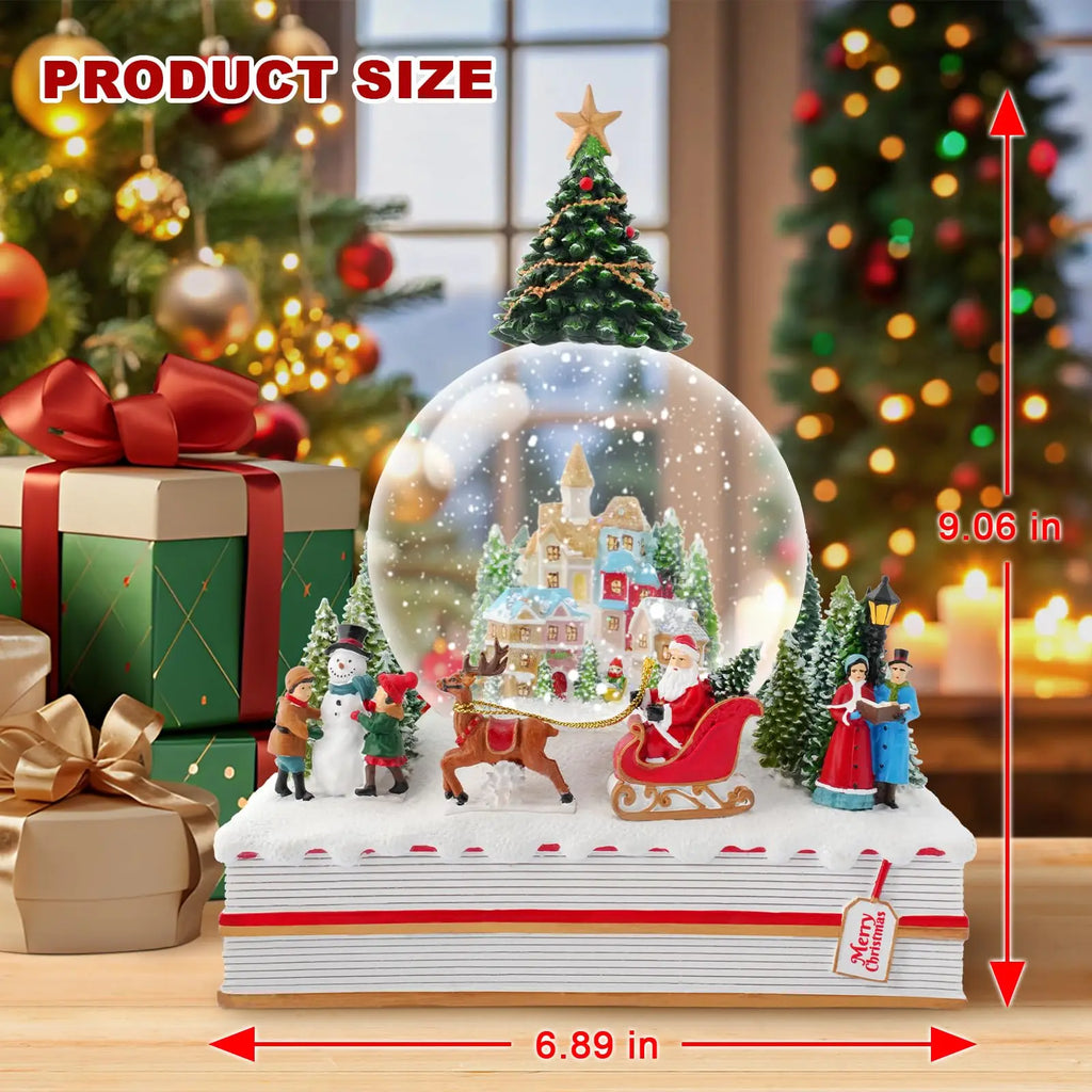 Musical Christmas Snow Globe – 4.7" Crystal Ball Holiday Gift & Decor