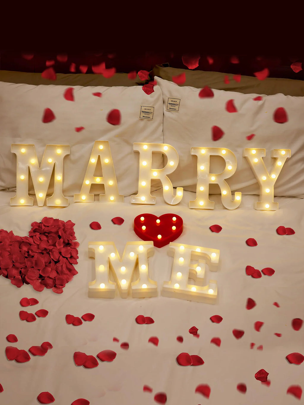 8Pcs/Set Marry Me - Marry Me Led Letter Lights Romantic Wedding Valentine's Day Decoration, Battery-Powered with Switch, Suitable for Anniversary Celebrations and Wedding Decorations, Romantic Valentine's Day, Beach Proposals