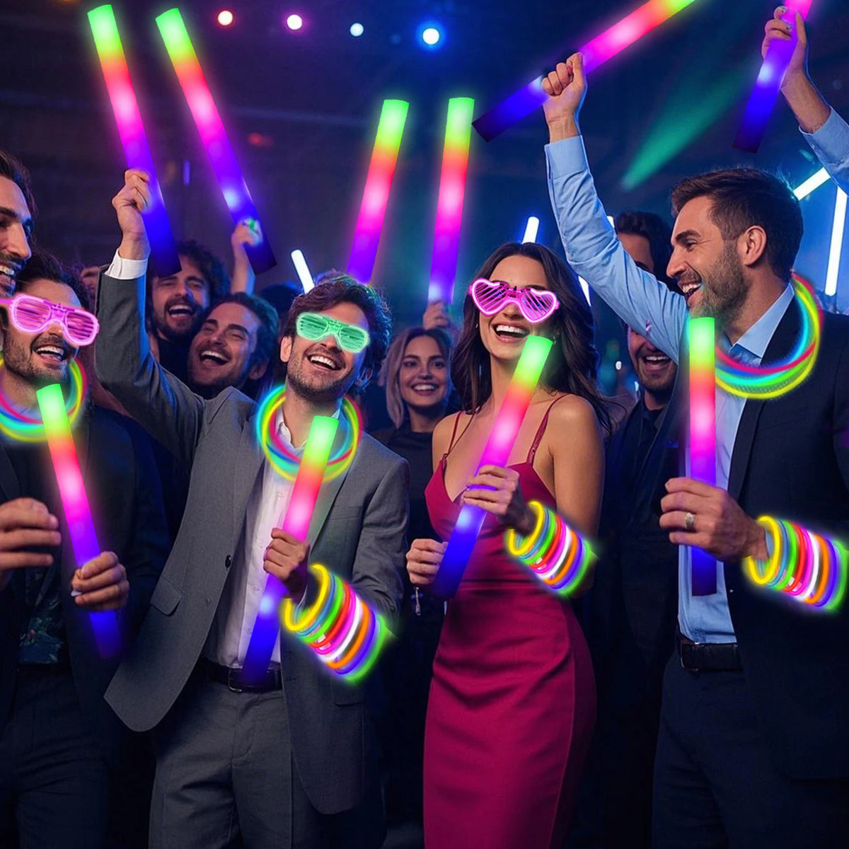 Ultimate Glow Party Kit – 168 Pieces with LED Glasses, Foam Glow Sticks, Finger Lights & Glow Sticks