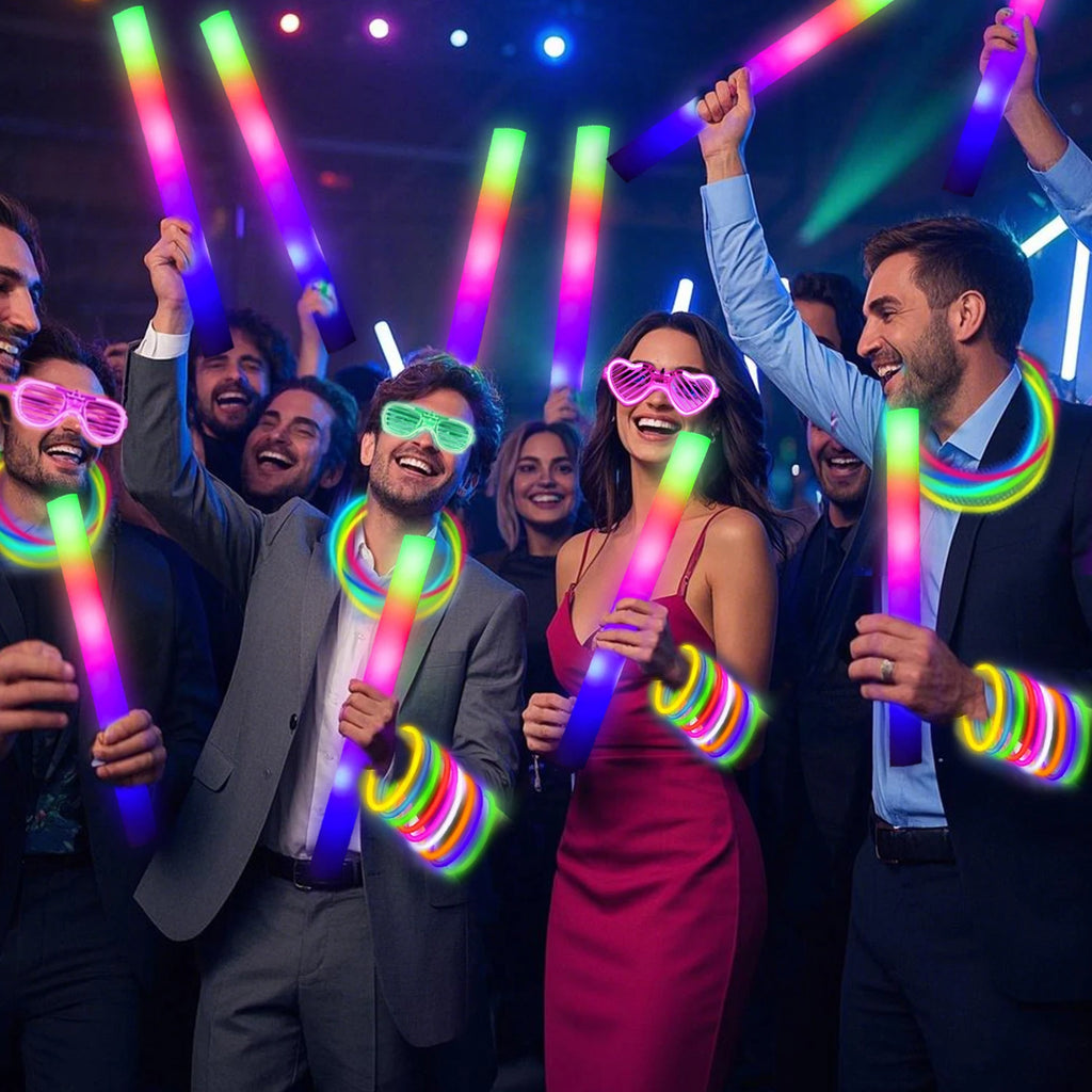 Ultimate Glow Party Kit – 168 Pieces with LED Glasses, Foam Glow Sticks, Finger Lights & Glow Sticks