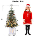3 Ft Pre-Lit Snow Flocked Christmas Tree – Mini Tabletop Tree with 78 LED Lights